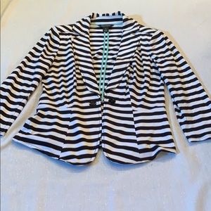 White House Black Market black and white blazer